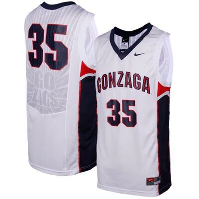 nike gonzaga bulldogs 35 replica aerographic basketball jersey white|nike gonzaga shirts for men.